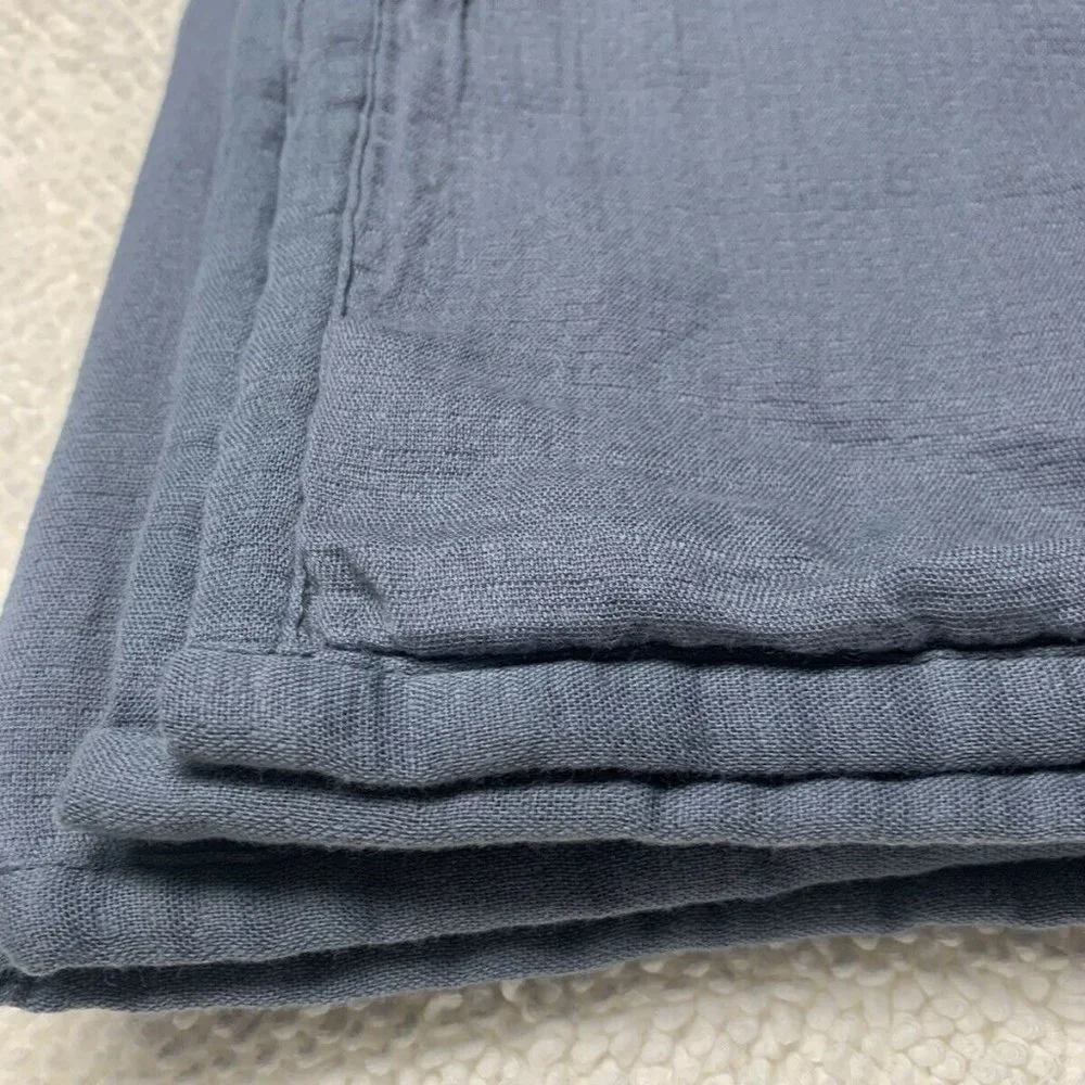 NWT! RH Teen Washed‎ Cotton Gauze Duvet Cover-Full/Queen Midnight/Blue